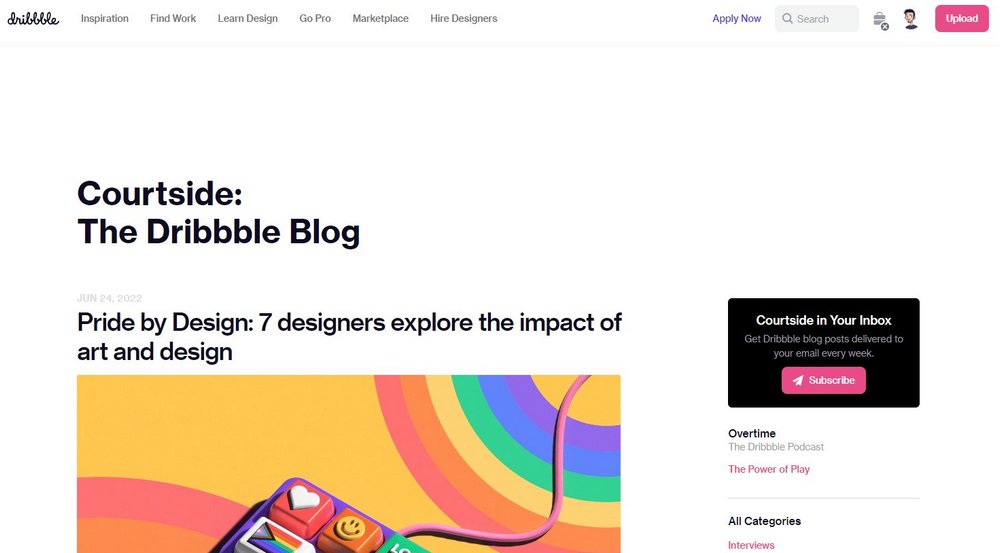 dribbble blog