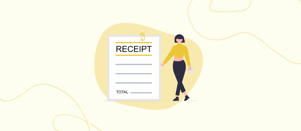 Donation Receipt Template blog header showing a person holding a receipt