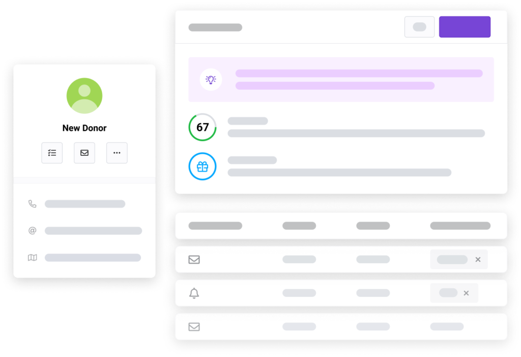 donor management interface