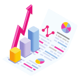 Chart showing upward growth in key fundraising KPIs