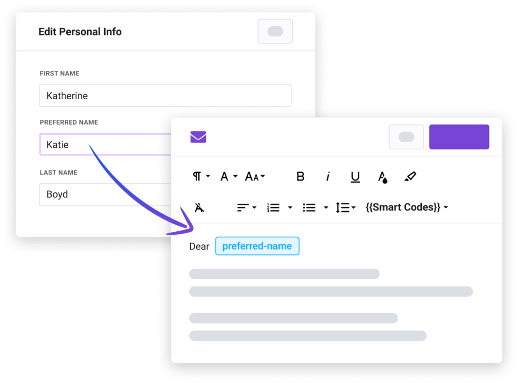 setting a contact preferred name