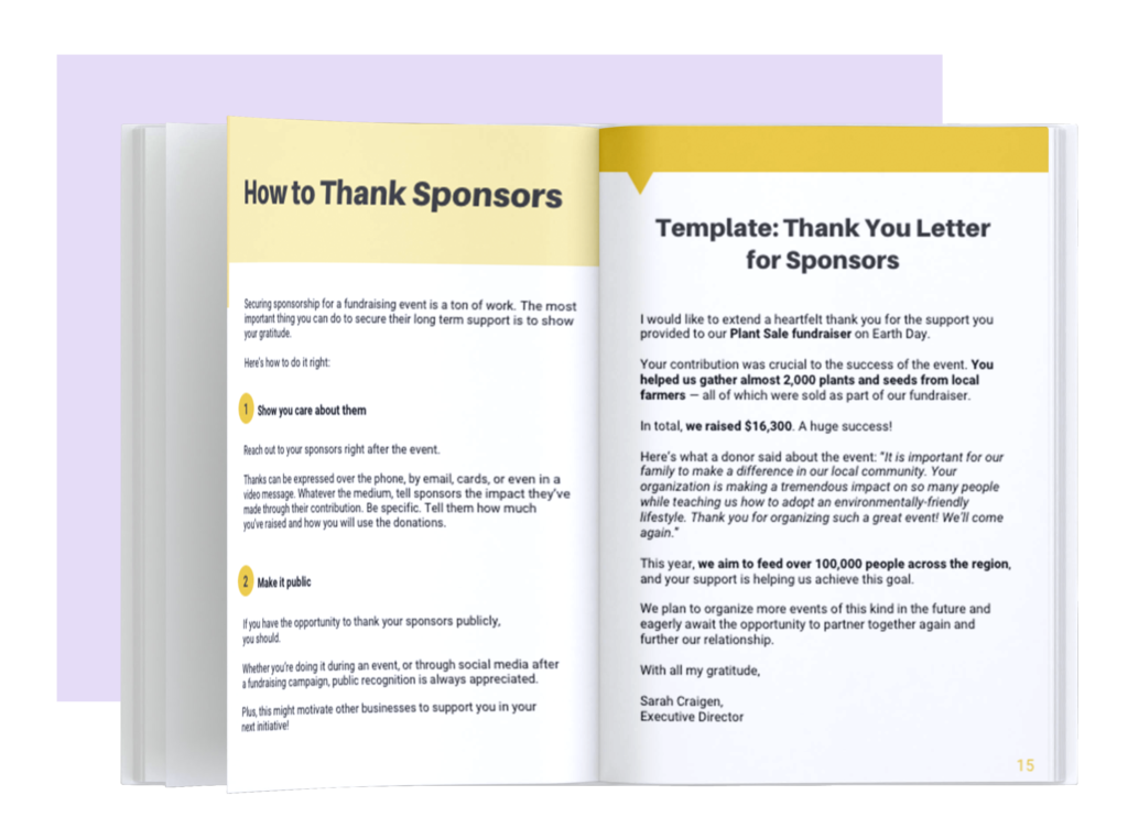 A mockup of the Thank You Letter Templates showing a look inside at 2 pages