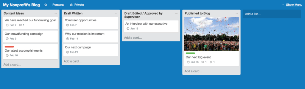 trello for nonprofits